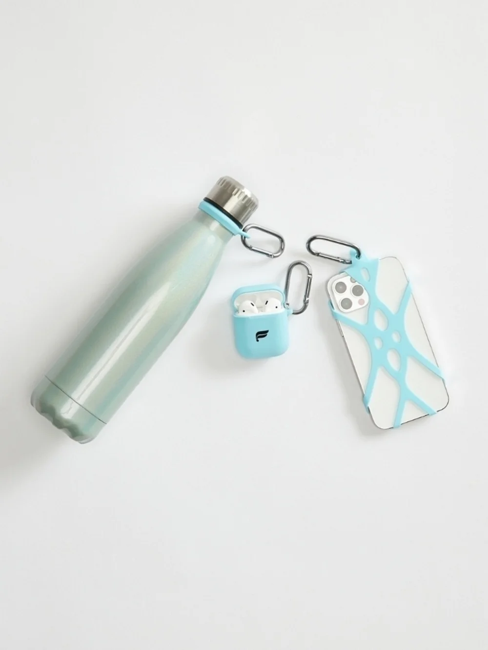 Travel Clips for phone, water bottle & earphones case